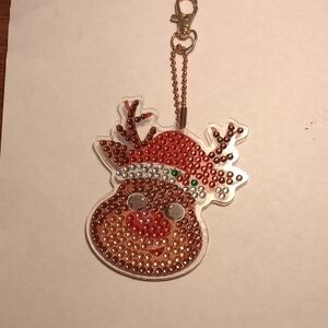 Rudolph The Red-Nosed Reindeer Diamond Art Keychain